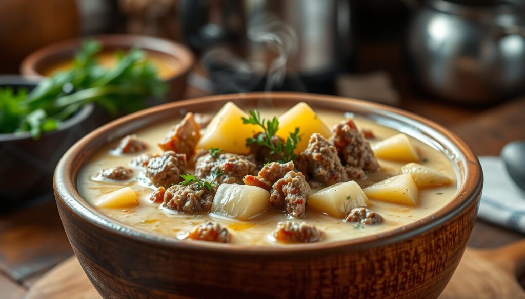 hamburger potato soup