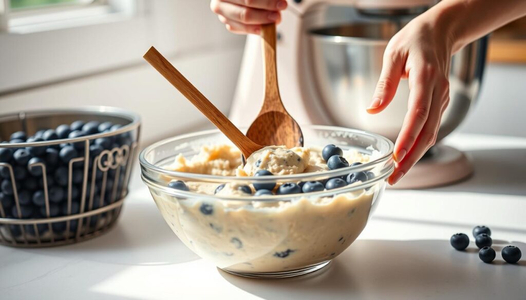 Blueberry Muffin Mixing Techniques