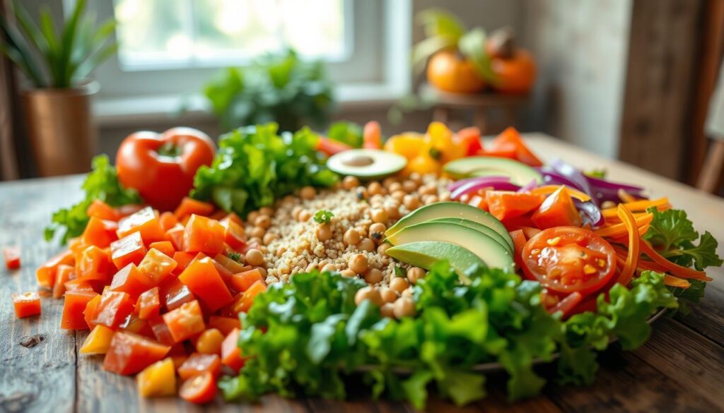 Colorful Vegan Rainbow Salad