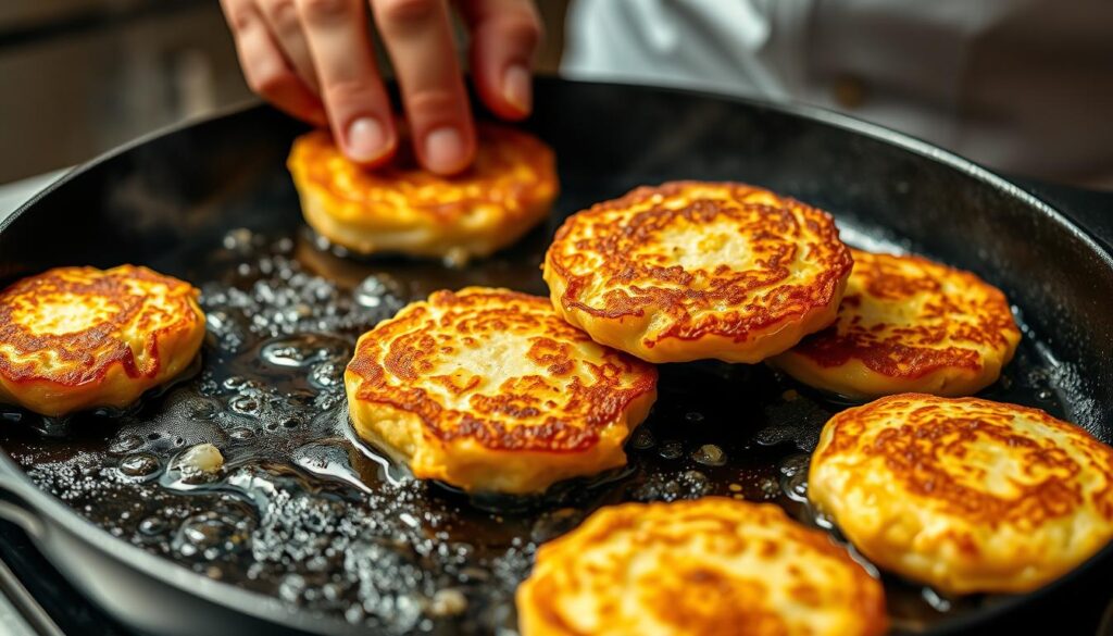 Crispy Potato Cakes Cooking Technique