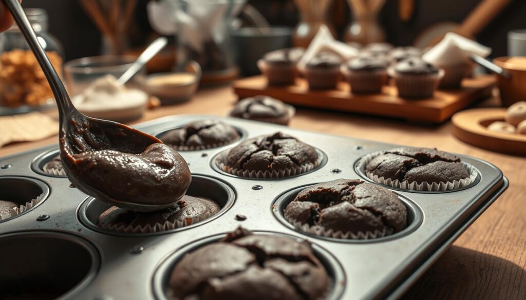 Double Chocolate Muffin Baking Process