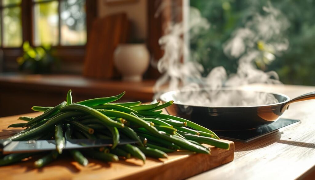 Garlic Butter Green Beans Preparation