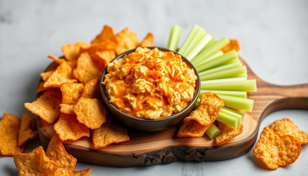 Keto Buffalo Chicken Dip Presentation