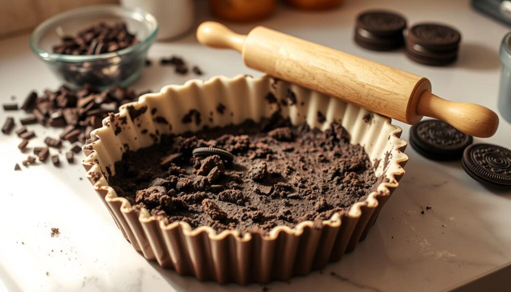 Oreo cookie crust preparation techniques