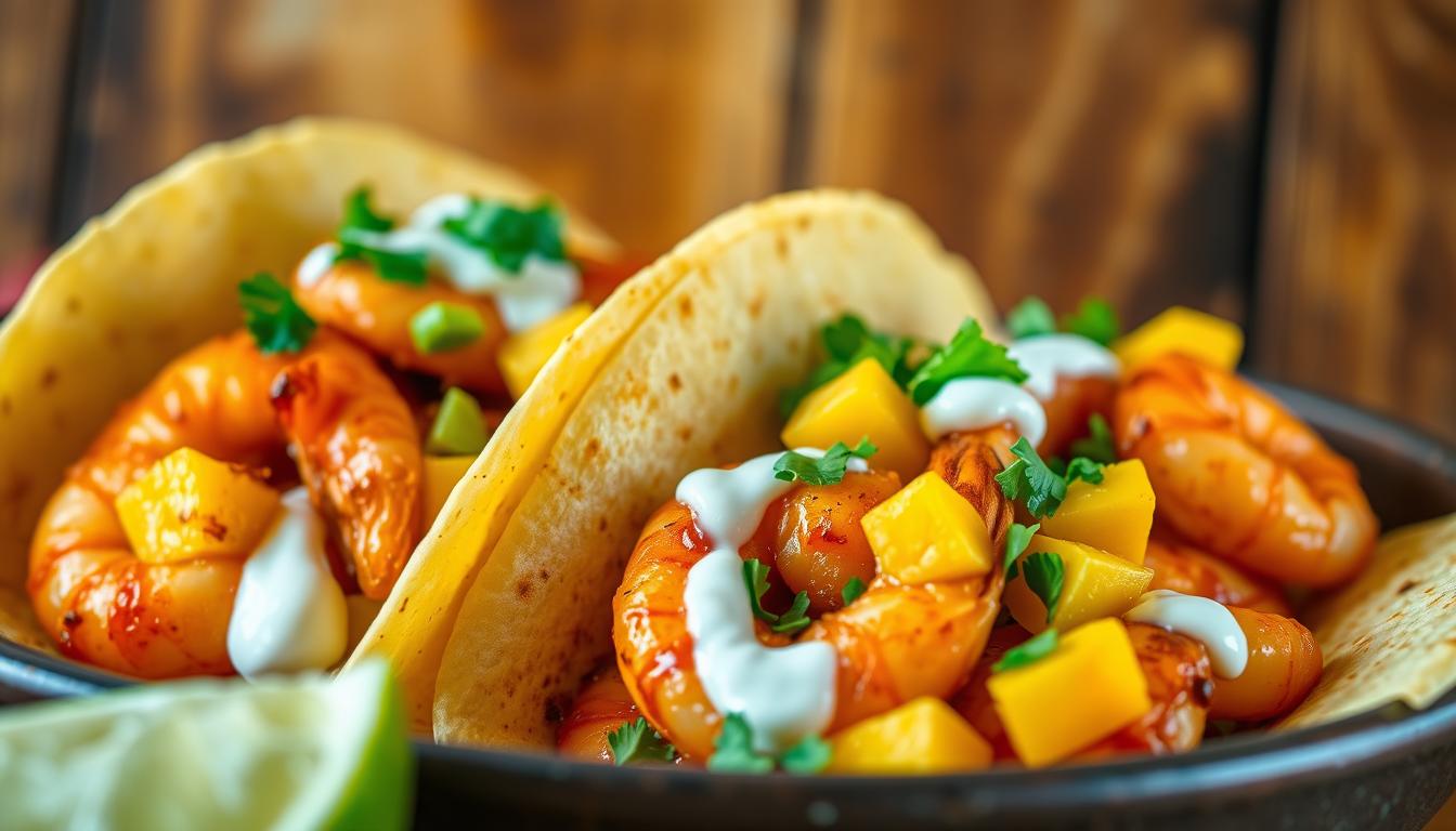 Spicy Mango Shrimp Tacos