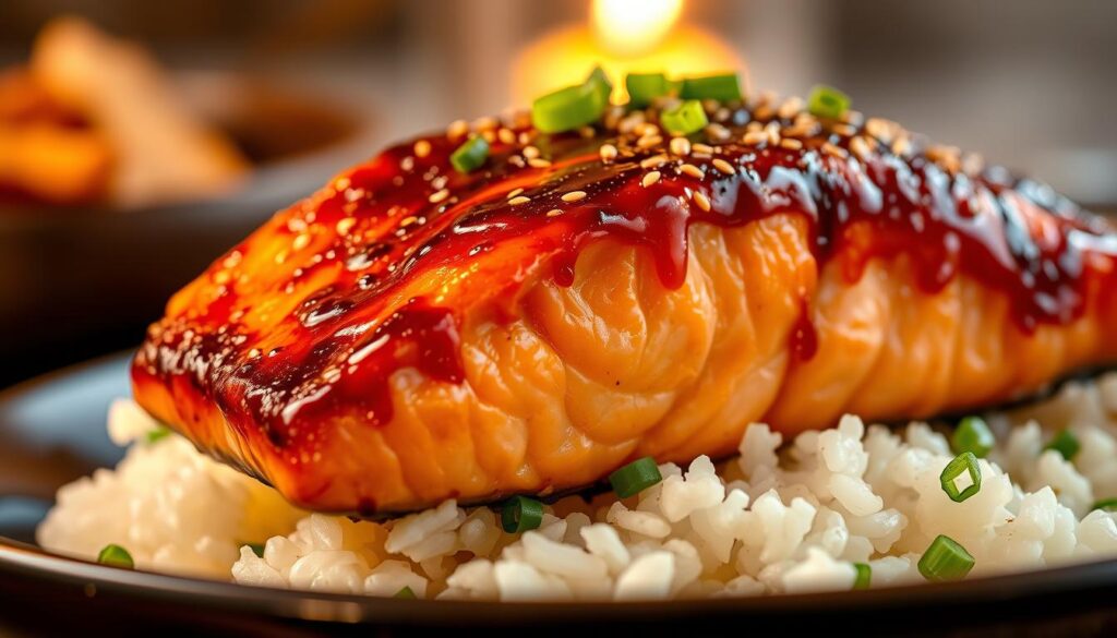 Spicy Maple Glazed Salmon