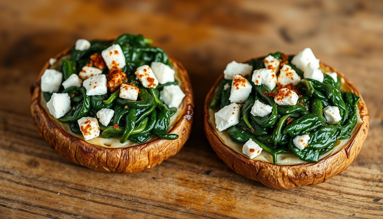 Spinach and Feta Stuffed Mushrooms