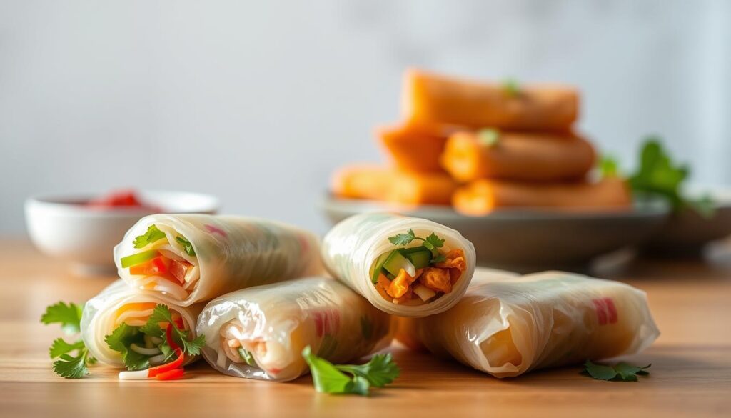 Vietnamese and Chinese Spring Rolls Comparison