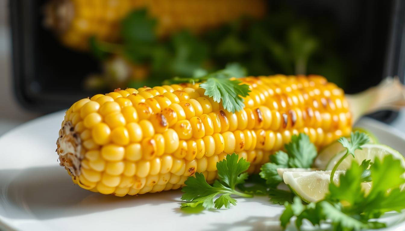 air fryer cilantro lime corn