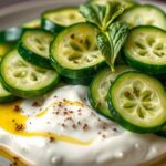 crunchy cucumber burrata salad